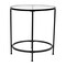 Merrick Lane Newbury End Table with Round Frame and Vertical Legs